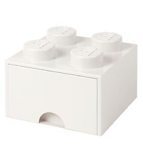 LEGO Storage Opbevaringsskuffe - 4 Knopper - 25x25x18 - Hvid