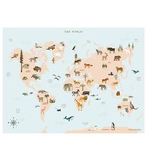 Vissevasse Plakat - 30x40 - World Map Animal