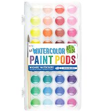 Ooly Vandfarver m. Pensel - Paint Pods - 36 stk - Multifarvet