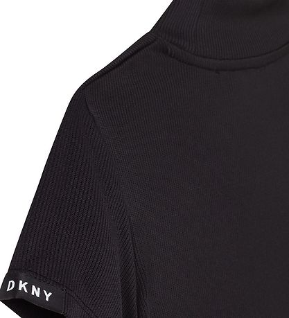 DKNY T-shirt - Cropped - Rib - Sort