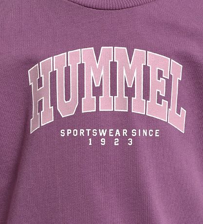 Hummel Sweatshirt - HmlFast Lime - Argyle Purple