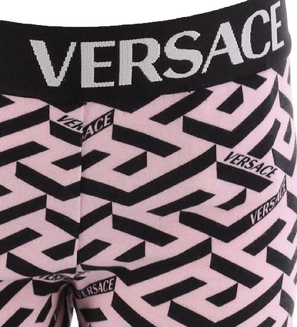 Versace Leggings - Rosa/Sort m. Print