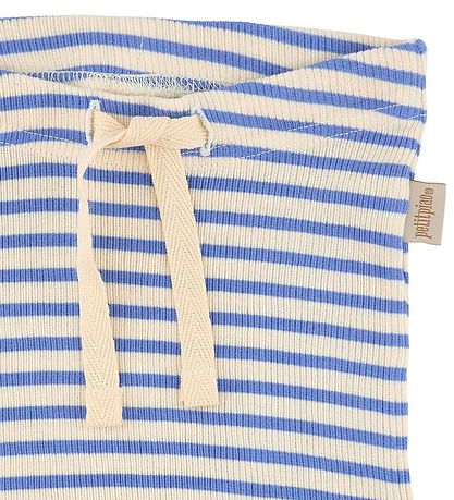 Petit Piao Shorts - Modal Striped - Blue Sky/Cream