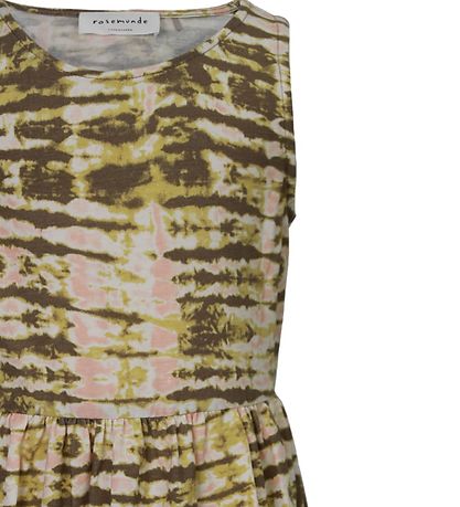 Rosemunde Kjole - Sand Striped Tie Dye Print