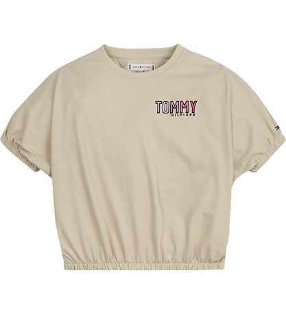 Tommy Hilfiger T-shirt - Cropped - Tommy Embro - Savannah Sand