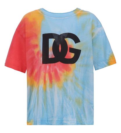 Dolce & Gabbana T-shirt - Eden - Bl/Orange m. Logo