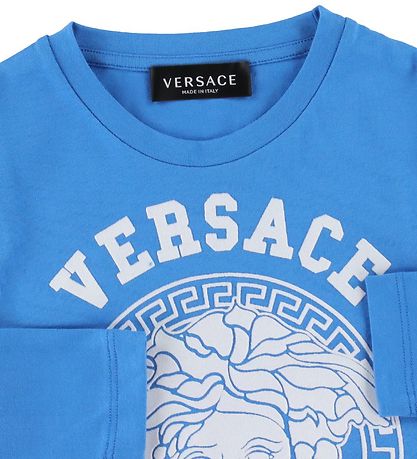 Versace Bluse - Medusa - Bl/Hvid