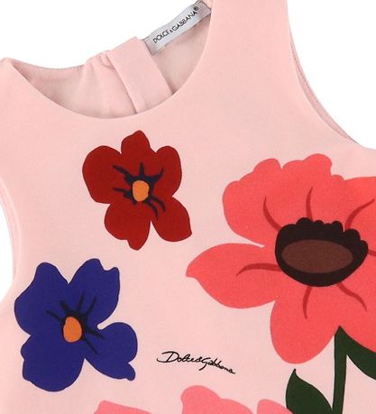 Dolce & Gabbana Kjole m. Bloomers - DG Pop - Rosa m. Blomster
