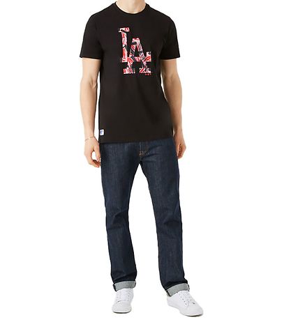 New Era T-Shirt - Los Angels Dodgers - Sort/Rosa