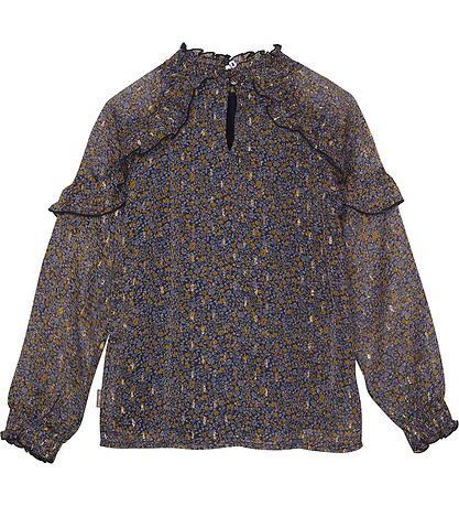 Creamie Bluse - Total Eclipse m. Sm Blomster