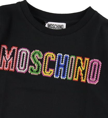 Moschino T-shirt  - Maxi - Sort m. Logo/Broderi