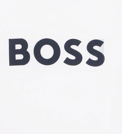 BOSS Bluse - Hvid m. Navy