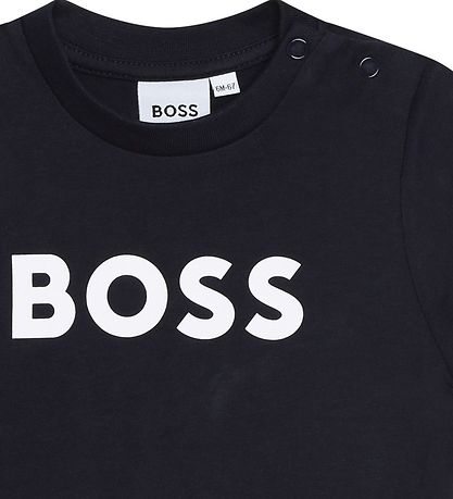 BOSS T-Shirt - Navy m. Hvid