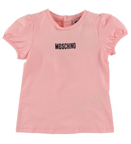 Moschino T-shirt/Spencer - Denim - Rosa/Bl m. Logo