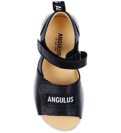 Angulus Sandal - Sort m. Logobnd
