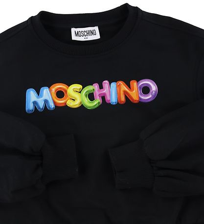 Moschino Sweatshirt - Cropped - Sort m. Print
