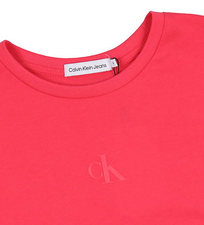 Calvin Klein T-shirt - CK Logo Boxy - Teaberry
