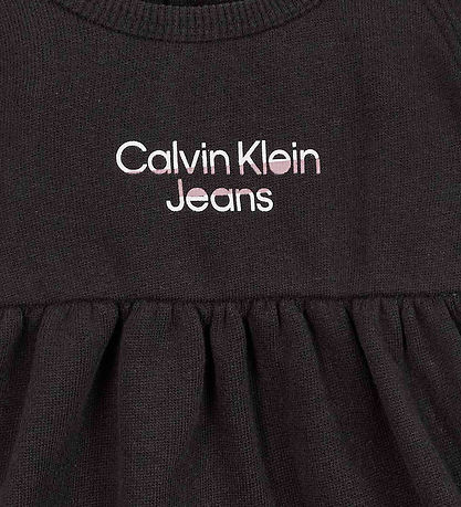 Calvin Klein Sweatkjole - Sort m. Print