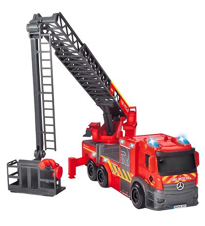 Dickie Toys Bil - City Fire Ladder Truck - Lys/Lyd