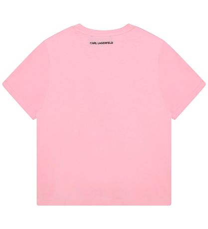 Karl Lagerfeld T-shirt - Pink Washed m. Print