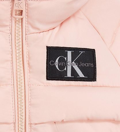 Calvin Klein Dynejakke - Hooded Puffer - Rose Clay
