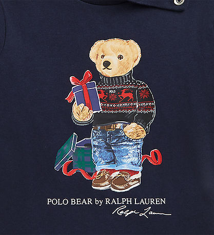 Polo Ralph Lauren T-shirt - Holiday - Navy m. Bamse