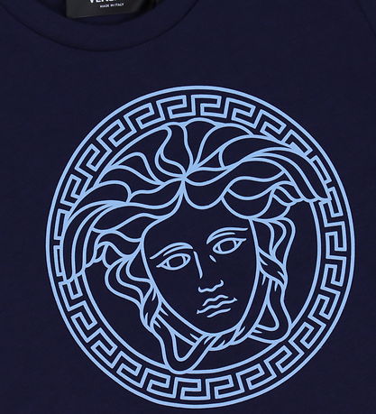 Versace T-shirt - Navy/Ballet Blue m. Logo