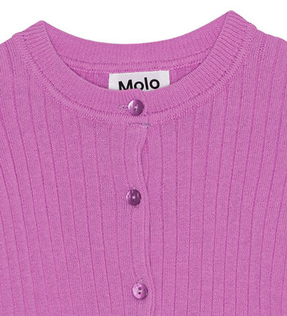 Molo Cardigan - Gloria - Rib - Purple Pink