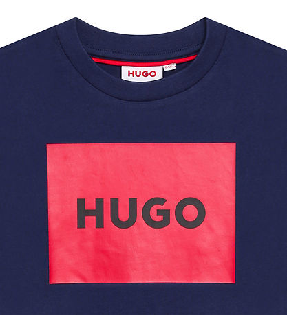 HUGO T-shirt - Medieval Blue m. Rd