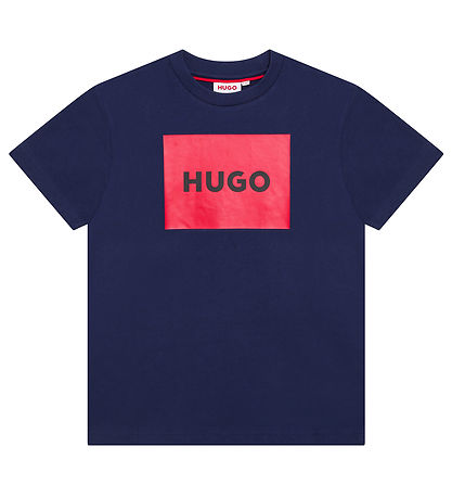 HUGO T-shirt - Medieval Blue m. Rd