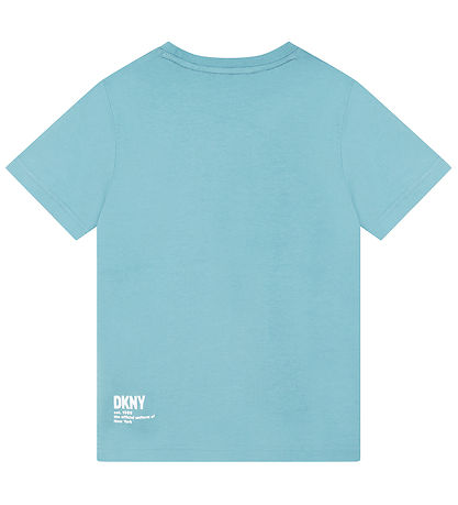 DKNY T-shirt - Lysebl m. Hvid