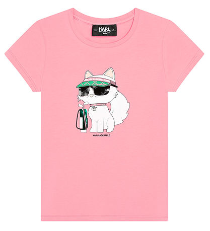Karl Lagerfeld T-shirt - Pink m. Kat