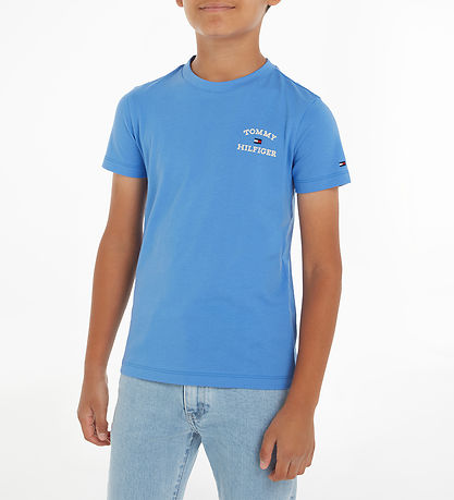 Tommy Hilfiger T-shirt - TH Logo Tee - Blue Spell
