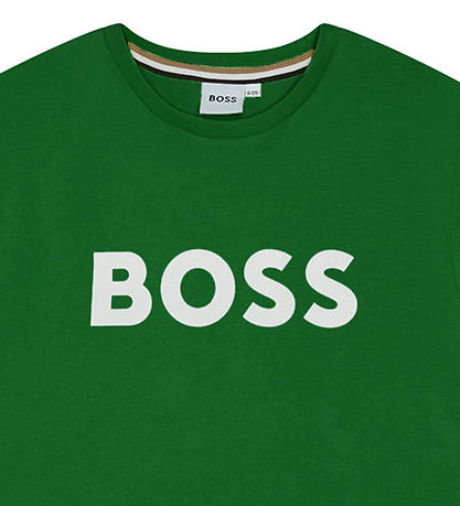 BOSS T-shirt - Khaki m. Hvid