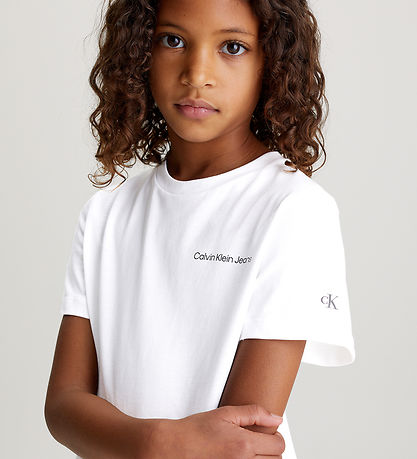 Calvin Klein T-shirt - Chest Inst. Logo - Bright White