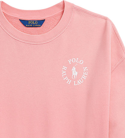 Polo Ralph Lauren Sweatshirt - Ribbon Pink m. Hvid
