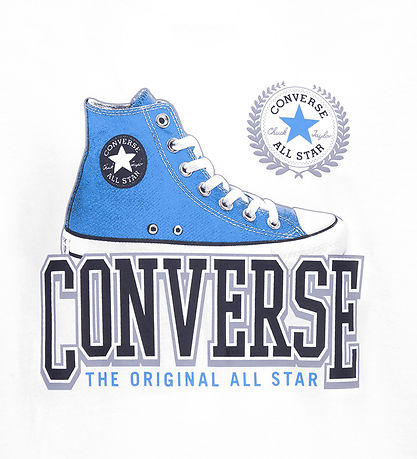 Converse T-shirt - Script Sneaker - Hvid
