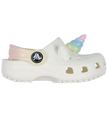 Crocs Sandaler - Classic Rainbow Unicorn Clog T - Chalk