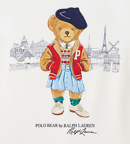 Polo Ralph Lauren Sweatshirt - Deckwash White m. Bamse