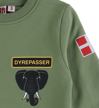DYR-Cph Sweatshirt - Dyrepasser - Sage Elefant