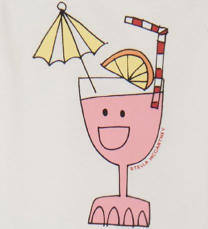Stella McCartney Kids T-shirt - Hvid m. Drink