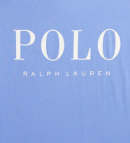Polo Ralph Lauren T-shirt - Harbor Island Blue m. Hvid