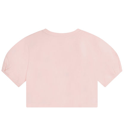 Kenzo T-shirt - Cropped - Veiled Pink m. Blomst