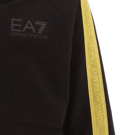 EA7 Cardigan - Sort/Gul m. Logobnd