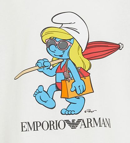 Emporio Armani T-shirt - Hvid m. Smlfine
