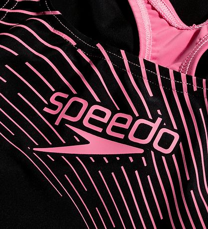 Speedo Badedragt - Girls Medley Logo Medalist - Sort/Pink