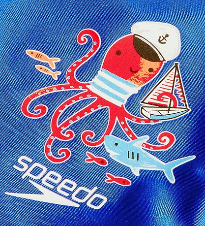 Speedo Badebukser - Boys Printed 13" Aquashort - Bl/Rd