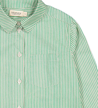MarMar Skjorte - Tommy - Mint Leaf Stripes