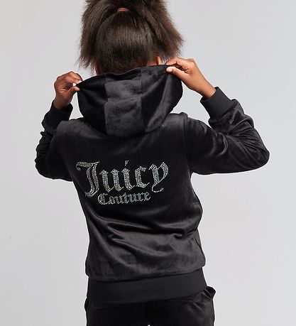 Juicy Couture Cardigan - Velour - Diamante - Jet Black