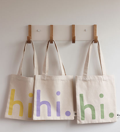 Design Letters Shopper - Lille - Hi - Natur/Gul